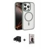 MARSİLYAN™- iPhone 15 Pro Max Kılıf Kıvılcım Prime - Siyah Bilvis Hayalet Cam Ekran Koruyucu + Raze Metal Kamera Lens - SH