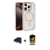 MARSİLYAN™- iPhone 15 Pro Max Kılıf Kıvılcım Prime - Siyah Buffer Cam Ekran Koruyucu + Raze Metal Kamera Lens - TMGI