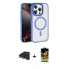 MARSİLYAN™- iPhone 15 Pro Max Kılıf Kıvılcım Prime - Siyah Buffer Cam Ekran Koruyucu + Raze Metal Kamera Lens - TMGI