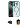 MARSİLYAN™- iPhone 15 Pro Max Kılıf Kıvılcım Prime - Siyah Buffer Cam Ekran Koruyucu + Raze Metal Kamera Lens - LT