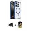 MARSİLYAN™- iPhone 15 Pro Max Kılıf Kıvılcım Prime - Siyah Buffer Cam Ekran Koruyucu + Raze Metal Kamera Lens - TMGI