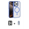 MARSİLYAN™- iPhone 15 Pro Max Kılıf Kıvılcım Prime - Siyah Joko Magic 5D Cam + PVD Metal Kamera Lens - LT