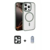 MARSİLYAN™- iPhone 15 Pro Max Kılıf Kıvılcım Prime - Siyah Joko Magic 5D Cam + PVD Metal Kamera Lens - LT