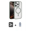 MARSİLYAN™- iPhone 15 Pro Max Kılıf Kıvılcım Prime - Siyah Joko Magic 5D Cam + PVD Metal Kamera Lens - SH