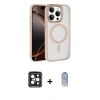 MARSİLYAN™- iPhone 15 Pro Max Kılıf Kıvılcım Prime - Siyah Joko Magic 5D Cam + Siyah PVD Metal Kamera Lens
