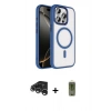 MARSİLYAN™- iPhone 15 Pro Max Kılıf Kıvılcım Prime - Siyah Joko Magic 5D Hayalet Cam + Raze Metal Kamera Lens - GS