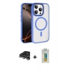 MARSİLYAN™- iPhone 15 Pro Max Kılıf Kıvılcım Prime - Siyah Polymer Nano Ekran Koruyucu + Raze Metal Kamera Lens - GS
