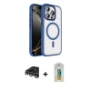 MARSİLYAN™- iPhone 15 Pro Max Kılıf Kıvılcım Prime - Siyah Polymer Nano Ekran Koruyucu + Raze Metal Kamera Lens - GS