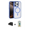 MARSİLYAN™- iPhone 15 Pro Max Kılıf Kıvılcım Prime - Siyah Polymer Nano Ekran Koruyucu + Raze Metal Kamera Lens - SH