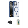 MARSİLYAN™- iPhone 15 Pro Max Kılıf Kıvılcım Prime - Siyah Polymer Nano Ekran Koruyucu + Raze Metal Kamera Lens - LT