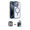 MARSİLYAN™- iPhone 15 Pro Max Kılıf Kıvılcım Prime - Siyah Vanessa Magic Cam + PVD Metal Kamera Lens - LT
