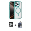 MARSİLYAN™- iPhone 15 Pro Max Kılıf Kıvılcım Prime - Siyah Vanessa Magic Cam + PVD Metal Kamera Lens - LT
