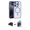 MARSİLYAN™- iPhone 15 Pro Max Kılıf Kıvılcım Prime - Siyah Vanessa Magic Cam + Raze Metal Kamera Lens - TMGI