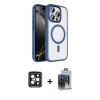 MARSİLYAN™- iPhone 15 Pro Max Kılıf Kıvılcım Prime - Siyah Vanessa Magic Cam + Siyah PVD Metal Kamera Lens