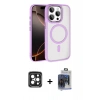 MARSİLYAN™- iPhone 15 Pro Max Kılıf Kıvılcım Prime - Siyah Vanessa Magic Cam + Siyah PVD Metal Kamera Lens