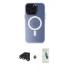 MARSİLYAN™- iPhone 15 Pro Max Kılıf Kozmos Çizgi Prime - Şeffaf Pasifik Cam Ekran Koruyucu + Raze Metal Kamera Lens - TMGI