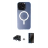 MARSİLYAN™- iPhone 15 Pro Max Kılıf Kozmos Çizgi Prime - Siyah 3D Antistatik Hayalet Cam Ekran Koruyucu + Raze Metal Kamera Lens - LT