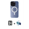 MARSİLYAN™- iPhone 15 Pro Max Kılıf Kozmos Çizgi Prime - Siyah 3D Antistatik Seramik Nano Ekran Koruyucu + PVD Metal Kamera Lens - LT