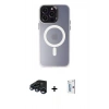 MARSİLYAN™- iPhone 15 Pro Max Kılıf Kozmos Çizgi Prime - Siyah Bilvis 0.18mm Plus Cam Ekran Koruyucu + Raze Metal Kamera Lens - LT