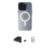 MARSİLYAN™- iPhone 15 Pro Max Kılıf Kozmos Çizgi Prime - Siyah Bilvis 0.18mm Plus Cam Ekran Koruyucu + Raze Metal Kamera Lens - GS
