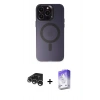 MARSİLYAN™- iPhone 15 Pro Max Kılıf Kozmos Çizgi Prime - Siyah Bilvis 5in1 3D Magic Cam Ekran Koruyucu + Raze Metal Kamera Lens - GS
