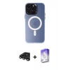 MARSİLYAN™- iPhone 15 Pro Max Kılıf Kozmos Çizgi Prime - Siyah Bilvis 5in1 3D Magic Cam Ekran Koruyucu + Raze Metal Kamera Lens - TMGI