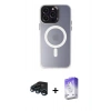 MARSİLYAN™- iPhone 15 Pro Max Kılıf Kozmos Çizgi Prime - Siyah Bilvis 5in1 3D Magic Cam Ekran Koruyucu + Raze Metal Kamera Lens - LT