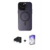 MARSİLYAN™- iPhone 15 Pro Max Kılıf Kozmos Çizgi Prime - Siyah Bilvis 5in1 3D Magic Cam Ekran Koruyucu + Raze Metal Kamera Lens - LT