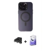 MARSİLYAN™- iPhone 15 Pro Max Kılıf Kozmos Çizgi Prime - Siyah Bilvis 5in1 5D Magic Hayalet Cam Ekran Koruyucu + Raze Metal Kamera Lens - GS