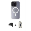 MARSİLYAN™- iPhone 15 Pro Max Kılıf Kozmos Çizgi Prime - Siyah Bilvis Hayalet Cam Ekran Koruyucu + Raze Metal Kamera Lens - GS