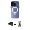 MARSİLYAN™- iPhone 15 Pro Max Kılıf Kozmos Çizgi Prime - Siyah Bilvis Hayalet Cam Ekran Koruyucu + Raze Metal Kamera Lens - LT