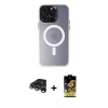 MARSİLYAN™- iPhone 15 Pro Max Kılıf Kozmos Çizgi Prime - Siyah Buffer Cam Ekran Koruyucu + Raze Metal Kamera Lens - GS