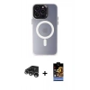 MARSİLYAN™- iPhone 15 Pro Max Kılıf Kozmos Çizgi Prime - Siyah Buffer Hayalet Cam Ekran Koruyucu + Raze Metal Kamera Lens - GS