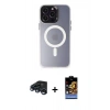 MARSİLYAN™- iPhone 15 Pro Max Kılıf Kozmos Çizgi Prime - Siyah Buffer Hayalet Cam Ekran Koruyucu + Raze Metal Kamera Lens - LT