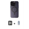 MARSİLYAN™- iPhone 15 Pro Max Kılıf Kozmos Çizgi Prime - Siyah Joko Magic 5D Cam + PVD Metal Kamera Lens - GI