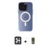 MARSİLYAN™- iPhone 15 Pro Max Kılıf Kozmos Çizgi Prime - Siyah Joko Magic 5D Hayalet Cam + PVD Metal Kamera Lens - GI