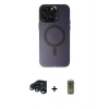 MARSİLYAN™- iPhone 15 Pro Max Kılıf Kozmos Çizgi Prime - Siyah Joko Magic 5D Hayalet Cam + Raze Metal Kamera Lens - LT
