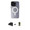 MARSİLYAN™- iPhone 15 Pro Max Kılıf Kozmos Çizgi Prime - Siyah Joko Magic 5D Hayalet Cam + Raze Metal Kamera Lens - TMGI