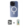 MARSİLYAN™- iPhone 15 Pro Max Kılıf Kozmos Çizgi Prime - Siyah Polymer Nano Ekran Koruyucu + PVD Metal Kamera Lens - LT