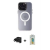 MARSİLYAN™- iPhone 15 Pro Max Kılıf Kozmos Çizgi Prime - Siyah Polymer Nano Ekran Koruyucu + Raze Metal Kamera Lens - SH