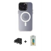 MARSİLYAN™- iPhone 15 Pro Max Kılıf Kozmos Çizgi Prime - Siyah Polymer Nano Ekran Koruyucu + Raze Metal Kamera Lens - TMGI