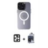 MARSİLYAN™- iPhone 15 Pro Max Kılıf Kozmos Çizgi Prime - Siyah Vanessa Magic Cam + PVD Metal Kamera Lens - LT