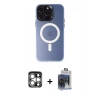 MARSİLYAN™- iPhone 15 Pro Max Kılıf Kozmos Çizgi Prime - Siyah Vanessa Magic Cam + PVD Metal Kamera Lens - GS