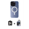 MARSİLYAN™- iPhone 15 Pro Max Kılıf Kozmos Çizgi Prime - Siyah Vanessa Magic Cam + PVD Metal Kamera Lens - TU