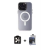 MARSİLYAN™- iPhone 15 Pro Max Kılıf Kozmos Çizgi Prime - Siyah Vanessa Magic Cam + PVD Metal Kamera Lens - TU