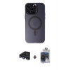 MARSİLYAN™- iPhone 15 Pro Max Kılıf Kozmos Çizgi Prime - Siyah Vanessa Magic Cam + Raze Metal Kamera Lens - LT