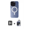 MARSİLYAN™- iPhone 15 Pro Max Kılıf Kozmos Çizgi Prime - Siyah Vanessa Magic Cam + PVD Metal Kamera Lens - SH