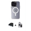 MARSİLYAN™- iPhone 15 Pro Max Kılıf Kozmos Çizgi Prime - Siyah Vanessa Magic Hayalet Cam + Raze Metal Kamera Lens - LT