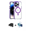 MARSİLYAN™- iPhone 15 Pro Max Kılıf Kozmos Doku Koleksiyonu - Siyah 3D Antistatik Seramik Nano Ekran Koruyucu + Raze Metal Kamera Lens - TMGI