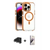 MARSİLYAN™- iPhone 15 Pro Max Kılıf Kozmos Doku Koleksiyonu - Siyah Bilvis 3D Mat Cam Ekran Koruyucu + Titanyum Gri Raze Metal Kamera Lens